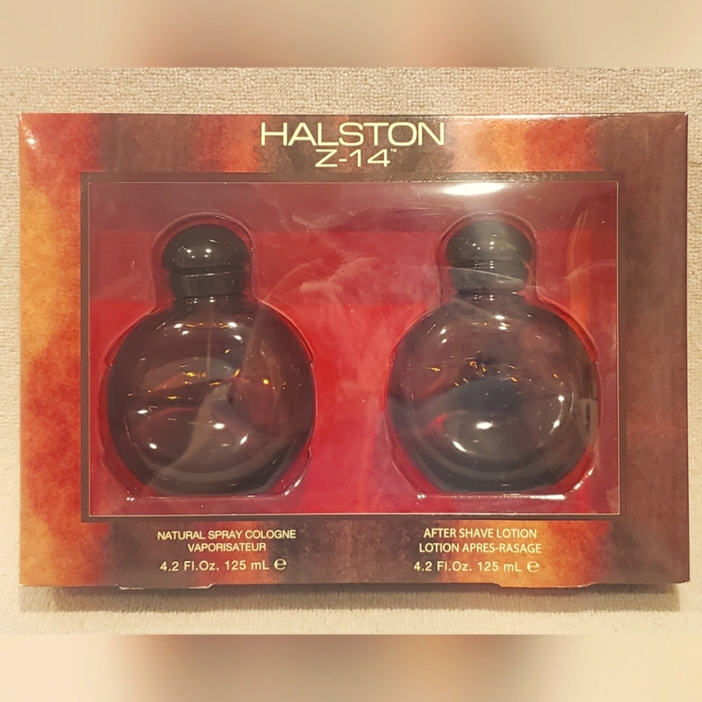 New Men's Halston Z-14 2 Pc. Set. 4.2 oz Colonge Spray & 4.2 oz After Shave NIB